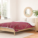 The Crimson Symmetry Handwoven Tribal Kilim Art Duvet Cover Gallery Image 2