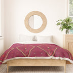 The Crimson Symmetry Handwoven Tribal Kilim Art Duvet Cover Gallery Image 3