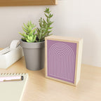 Minimal Arch XXXI Lilac Purple Modern Geometric Lines Mini Art Print Gallery Image 2
