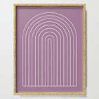 Minimal Arch XXXI Lilac Purple Modern Geometric Lines Serving Tray Gallery Image 1