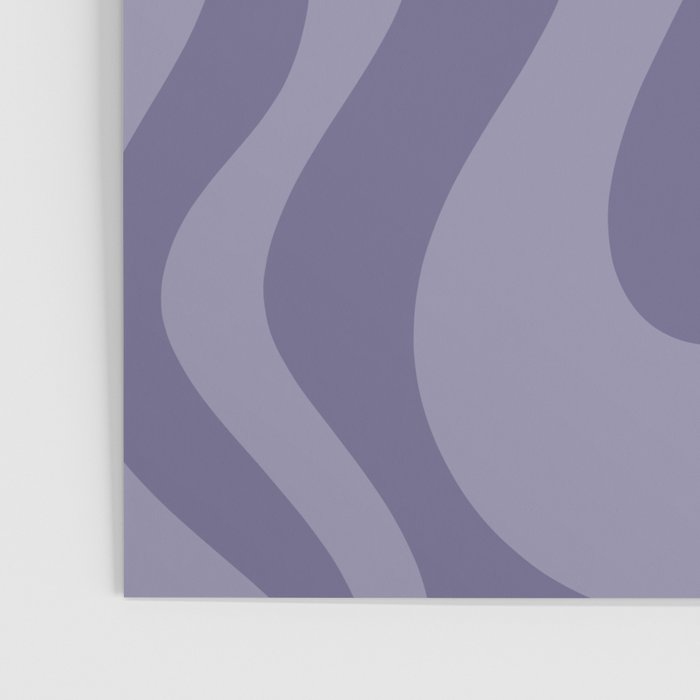 Retro Liquid Swirl Abstract Pattern in Double Purple Poster Gallery Image 3