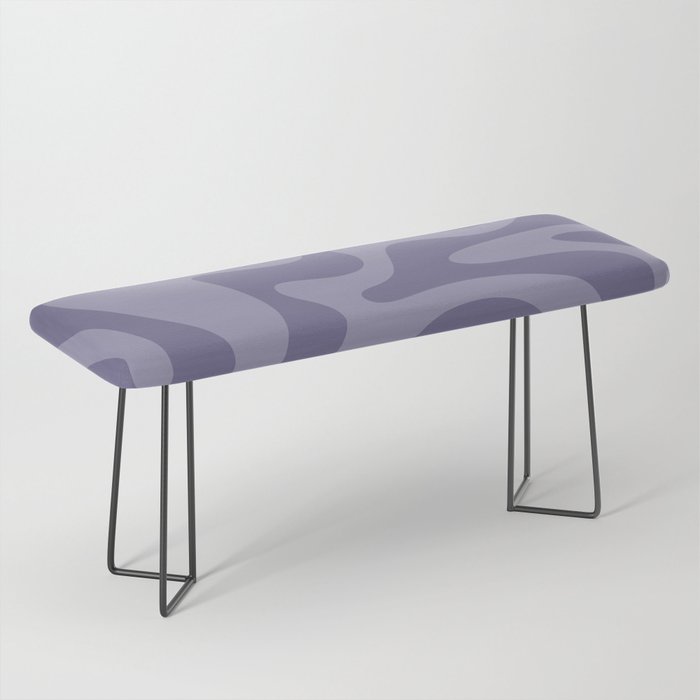 Retro Liquid Swirl Abstract Pattern in Double Purple Bench Gallery Image 1