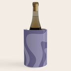 Retro Liquid Swirl Abstract Pattern in Double Purple Wine Chiller Gallery Image 2