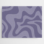 Retro Liquid Swirl Abstract Pattern in Double Purple Jigsaw Puzzle Gallery Image 1