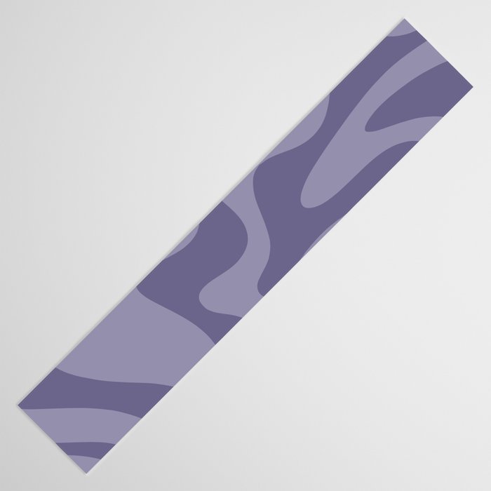 Retro Liquid Swirl Abstract Pattern in Double Purple Table Runner Gallery Image 3