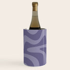 Retro Liquid Swirl Abstract Pattern in Double Purple Wine Chiller Gallery Image 3