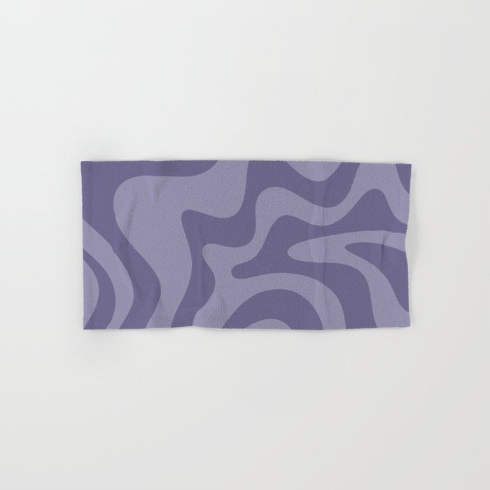 Retro Liquid Swirl Abstract Pattern in Double Purple Bath Towel Gallery Image 1