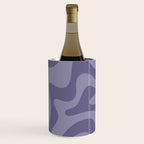 Retro Liquid Swirl Abstract Pattern in Double Purple Wine Chiller Gallery Image 1