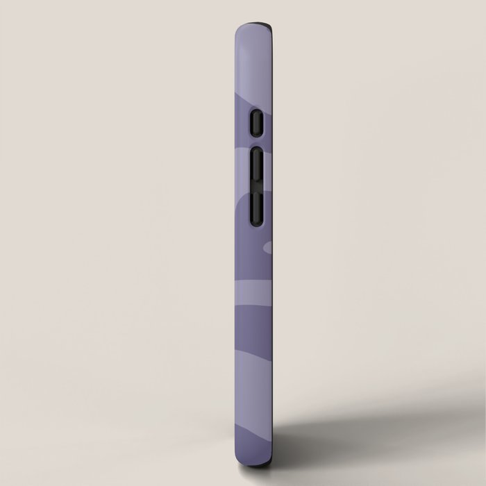 Retro Liquid Swirl Abstract Pattern in Double Purple iPhone Case Gallery Image 2
