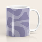 Retro Liquid Swirl Abstract Pattern in Double Purple Coffee Mug Gallery Image 1