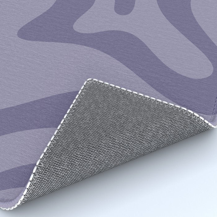 Retro Liquid Swirl Abstract Pattern in Double Purple Rug Gallery Image 4