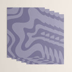 Retro Liquid Swirl Abstract Pattern in Double Purple Wrapping Paper Gallery Image 3