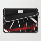 Seamless Red and White Stripes on A Black Background Laptop Sleeve Gallery Image 2