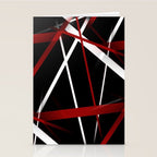Seamless Red and White Stripes on A Black Background Stationery Card Gallery Image 2