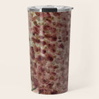 Garden Lilac Flower Painting in Purple & Peach Travel Mug Gallery Image 1