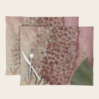 Garden Lilac Flower Painting in Purple & Peach Placemat Gallery Image 1