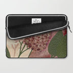 Garden Lilac Flower Painting in Purple & Peach Laptop Sleeve Gallery Image 2