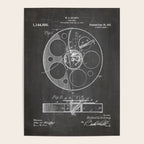 Film Reel Patent - Classic Cinema Art - Black Chalkboard Poster Gallery Image 4