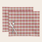 Cozy Gingham in Pink Placemat Gallery Image 1