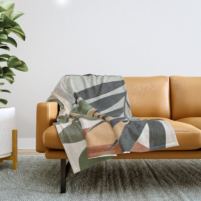 Sunset Flora 03 Throw Blanket Gallery Image 1