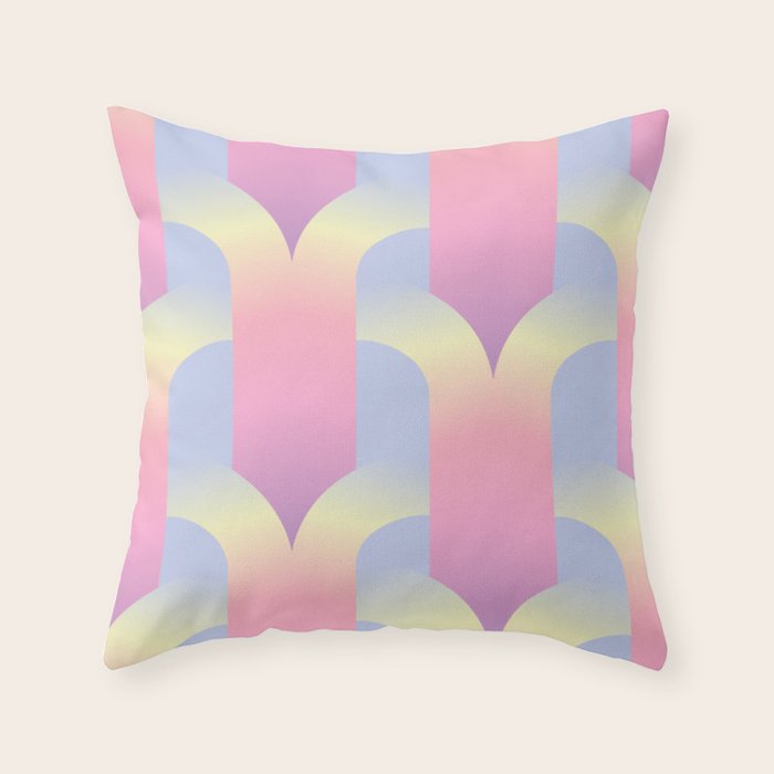 Blurred holographic gate Throw Pillow Gallery Image 6