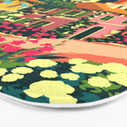 Romantic Italian Landscape Lake Como Colorful European Landscape Art Bath Mat Gallery Image 3