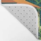 Romantic Italian Landscape Lake Como Colorful European Landscape Art Bath Mat Gallery Image 2