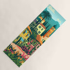 Romantic Italian Landscape Lake Como Colorful European Landscape Art Yoga Mat Gallery Image 1
