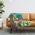 Romantic Italian Landscape Lake Como Colorful European Landscape Art Throw Blanket Gallery Image 1