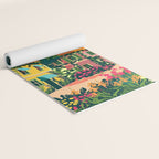 Romantic Italian Landscape Lake Como Colorful European Landscape Art Yoga Mat Gallery Image 2