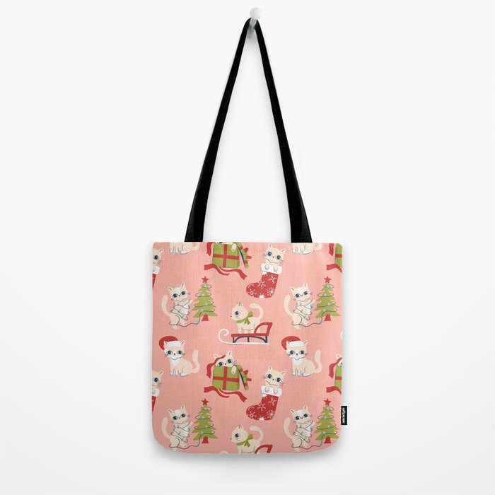 Cute Christmas Cats Tote Bag Gallery Image 2