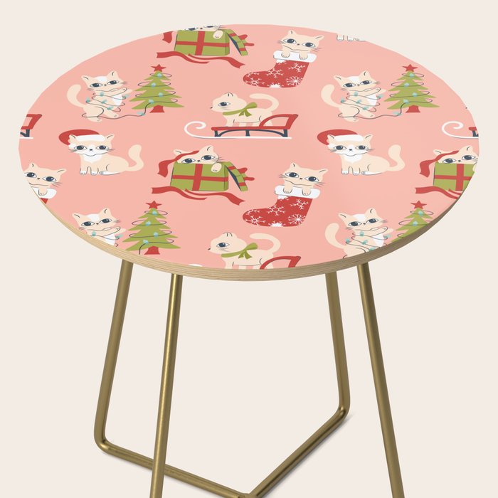 Cute Christmas Cats Side Table Gallery Image 2