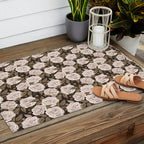A Realm Of Roses - Dark Academia Pink Outdoor Rug Gallery Image 2