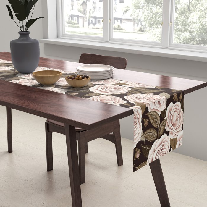 A Realm Of Roses - Dark Academia Pink Table Runner Gallery Image 2