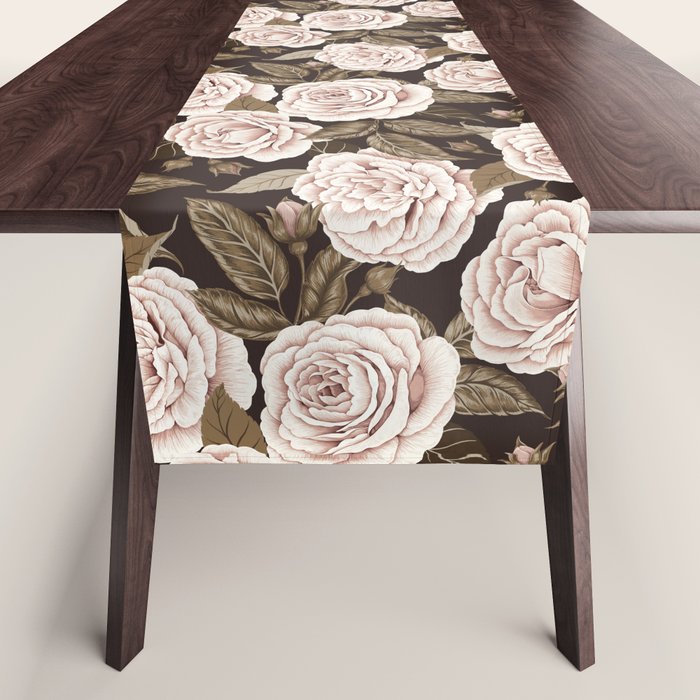 A Realm Of Roses - Dark Academia Pink Table Runner Gallery Image 1