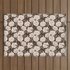 A Realm Of Roses - Dark Academia Pink Outdoor Rug Gallery Image 1