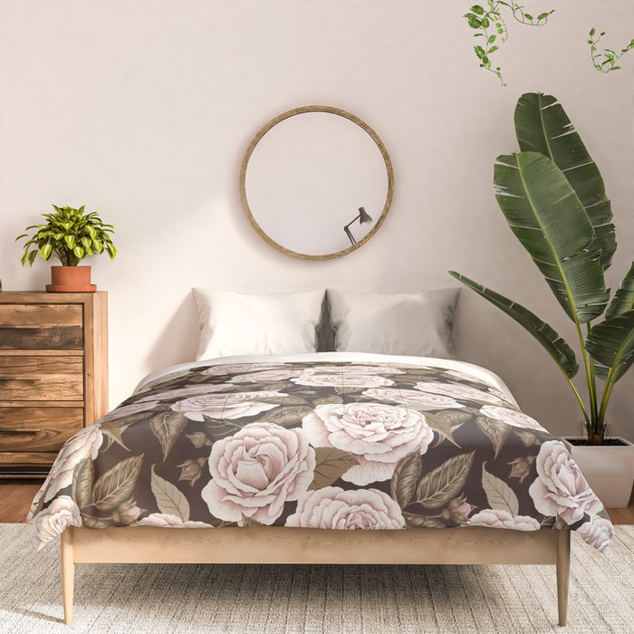 A Realm Of Roses - Dark Academia Pink Comforter Gallery Image 3