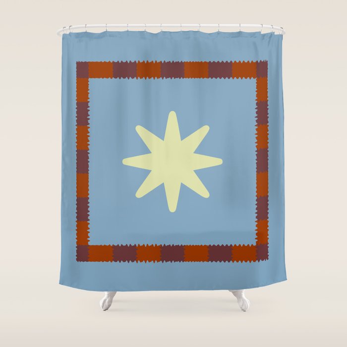Vibrant Star II Shower Curtain Gallery Image 1