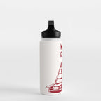 Wine  and  Cheese Club Doodle Illustration Water Bottle Gallery Image 3