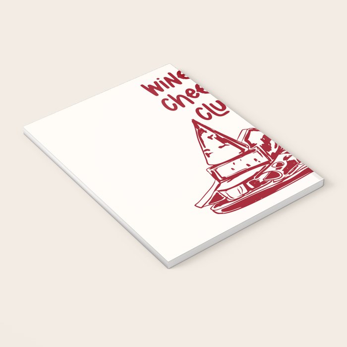 Wine  and  Cheese Club Doodle Illustration Notebook Gallery Image 3