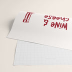 Wine  and  Cheese Club Doodle Illustration Wrapping Paper Gallery Image 2