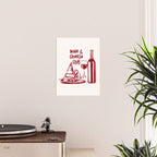 Wine  and  Cheese Club Doodle Illustration Poster Gallery Image 2