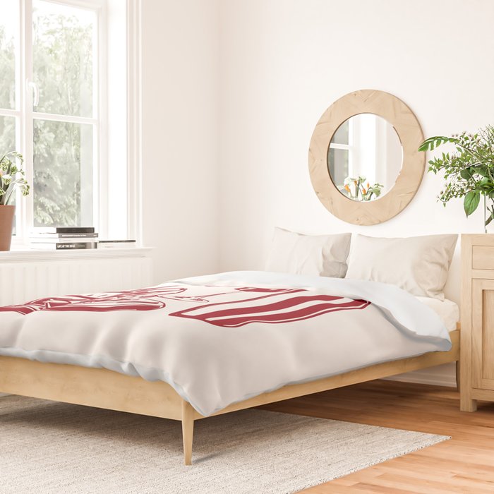 Wine  and  Cheese Club Doodle Illustration Duvet Cover Gallery Image 2