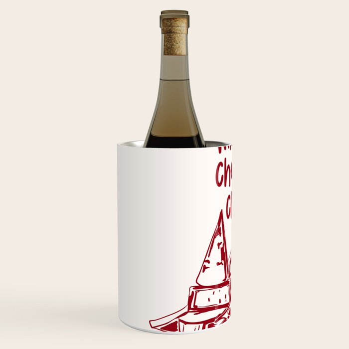 Wine  and  Cheese Club Doodle Illustration Wine Chiller Gallery Image 2