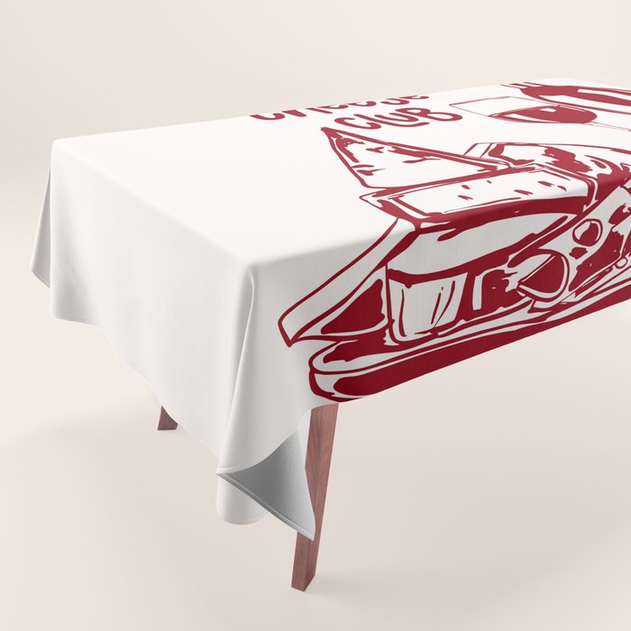 Wine  and  Cheese Club Doodle Illustration Tablecloth Gallery Image 1