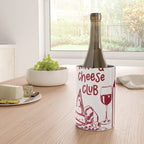 Wine  and  Cheese Club Doodle Illustration Wine Chiller Gallery Image 4