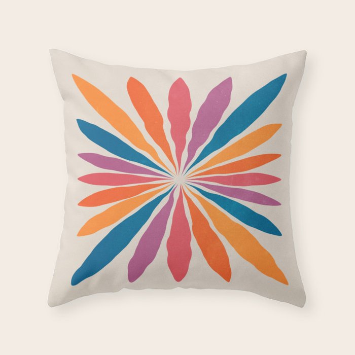 Vintage California Sun: Star Leaf Matisse Edition Throw Pillow Gallery Image 6
