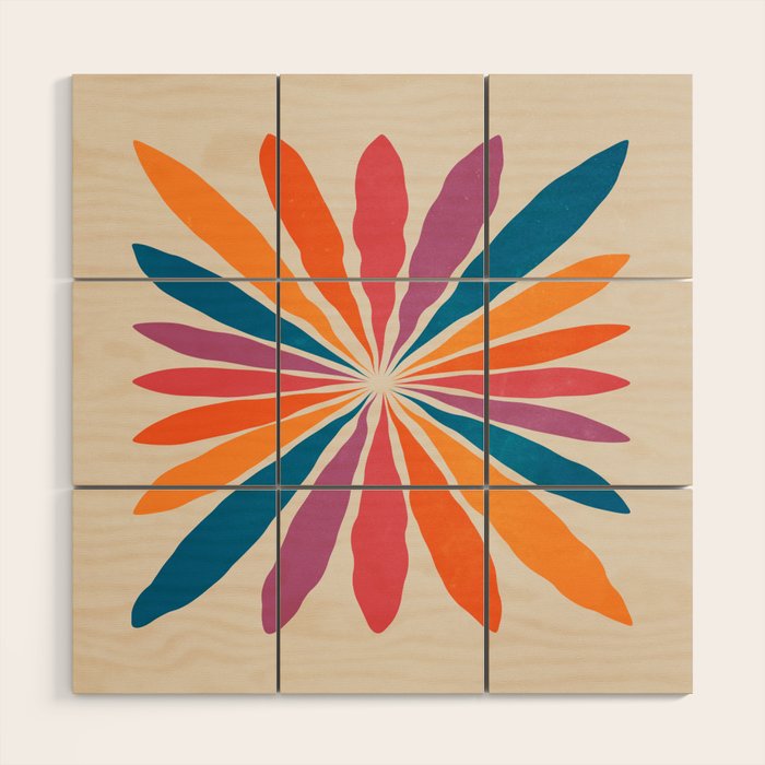 Vintage California Sun: Star Leaf Matisse Edition Wood Wall Art Gallery Image 1