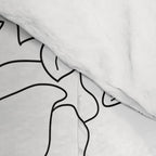 Minimal Line Art Woman with Flowers II Comforter Gallery Image 4