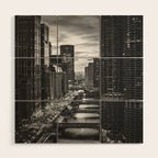 Chicago Skyline Wood Wall Art Gallery Image 1